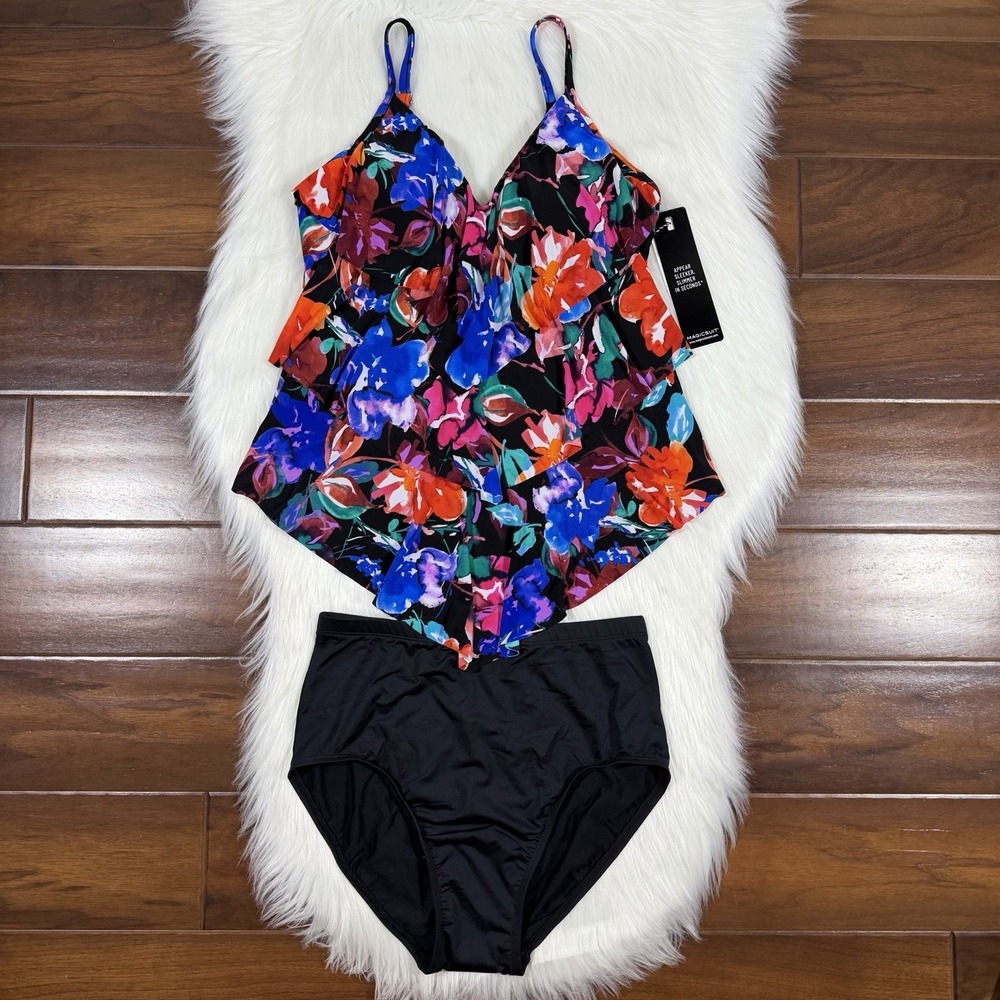Magicsuit Women's Size‎ 8 Floral Rita Tank / Brief 2 Piece Tankini Swimsuit